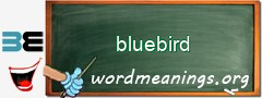 WordMeaning blackboard for bluebird